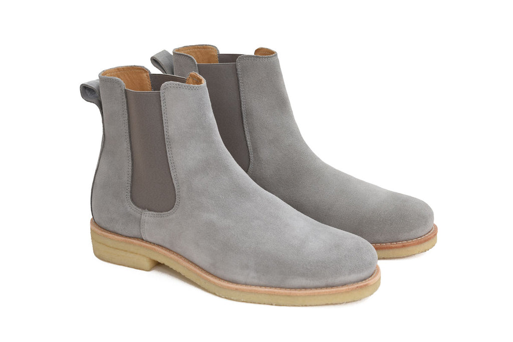 Creed folkeafstemning pulver Lordya Chelsea Boots - Light Grey suede