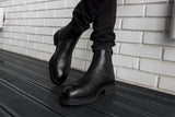 Winter Chelsea Boots - Black Leather