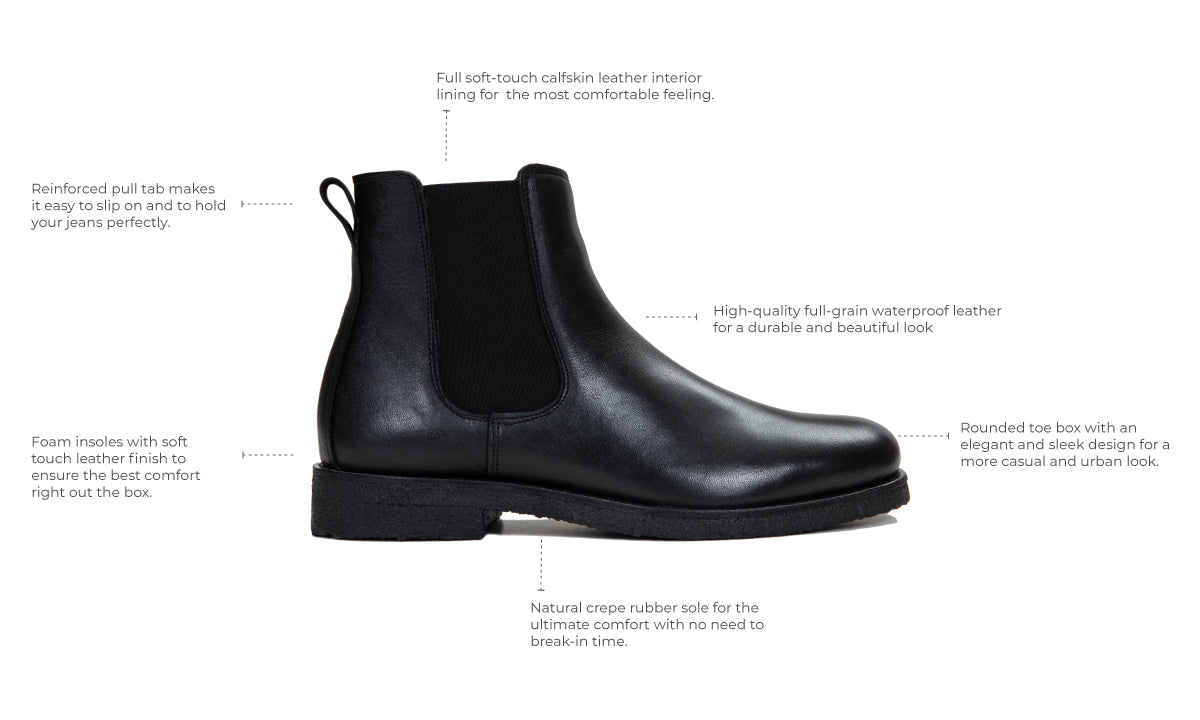 Round chelsea boots deals