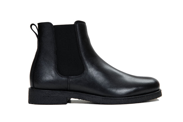 Chelsea Boot - Black Leather - Lordya