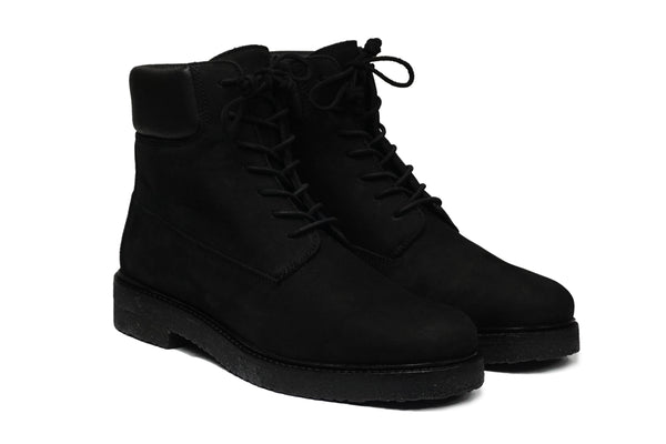 Lordya - Lace-up Timber Boots Black