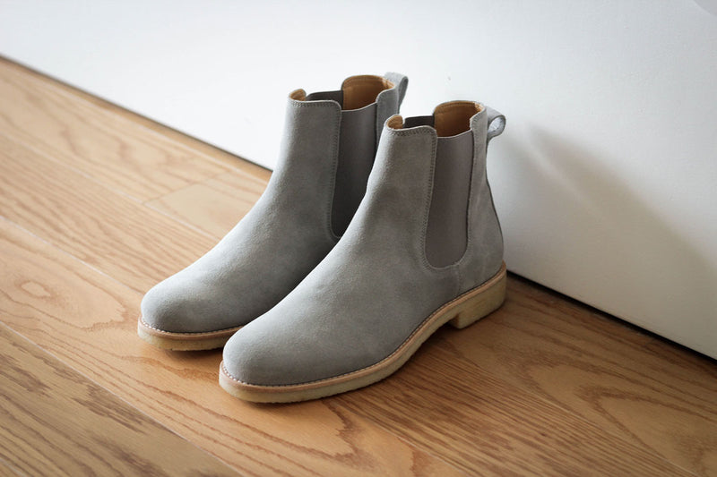 Creed folkeafstemning pulver Lordya Chelsea Boots - Light Grey suede