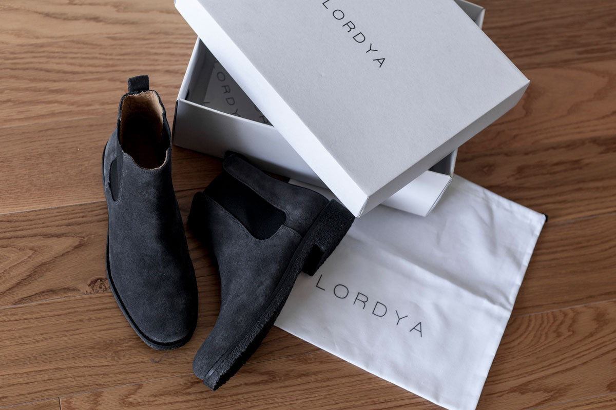Lordya Suede Chelsea Boots in Washed Black Size 10 Lordya Winter Chelsea Boots - Black main image 3