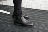 Winter Chelsea Boots - Black Leather