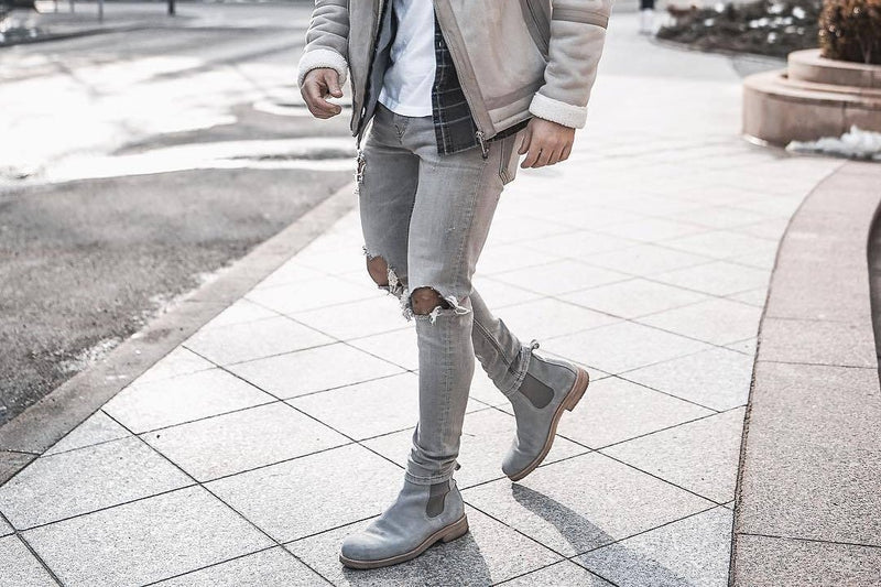 Chelsea Boots - Light Grey - Lordya